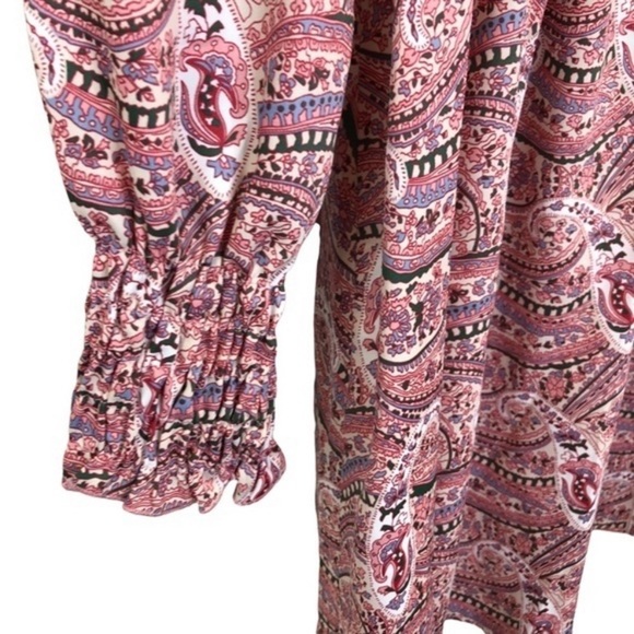 Zara Pink Paisley Shirt Dress - Picture 8 of 8